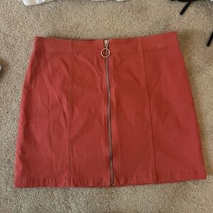 Forever 21 Coral Pencil Skirt with Zipper